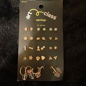 15 pairs of smaller sized earrings from target